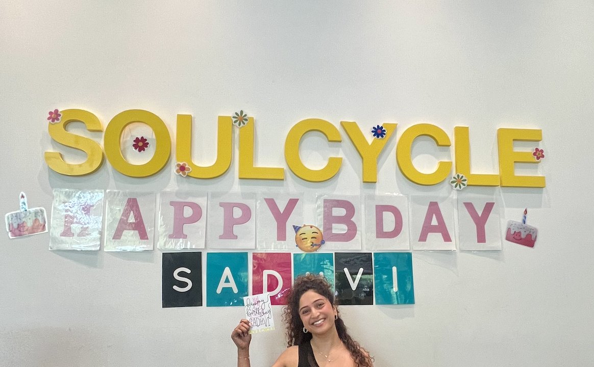 Birthday celebration at SoulCycle