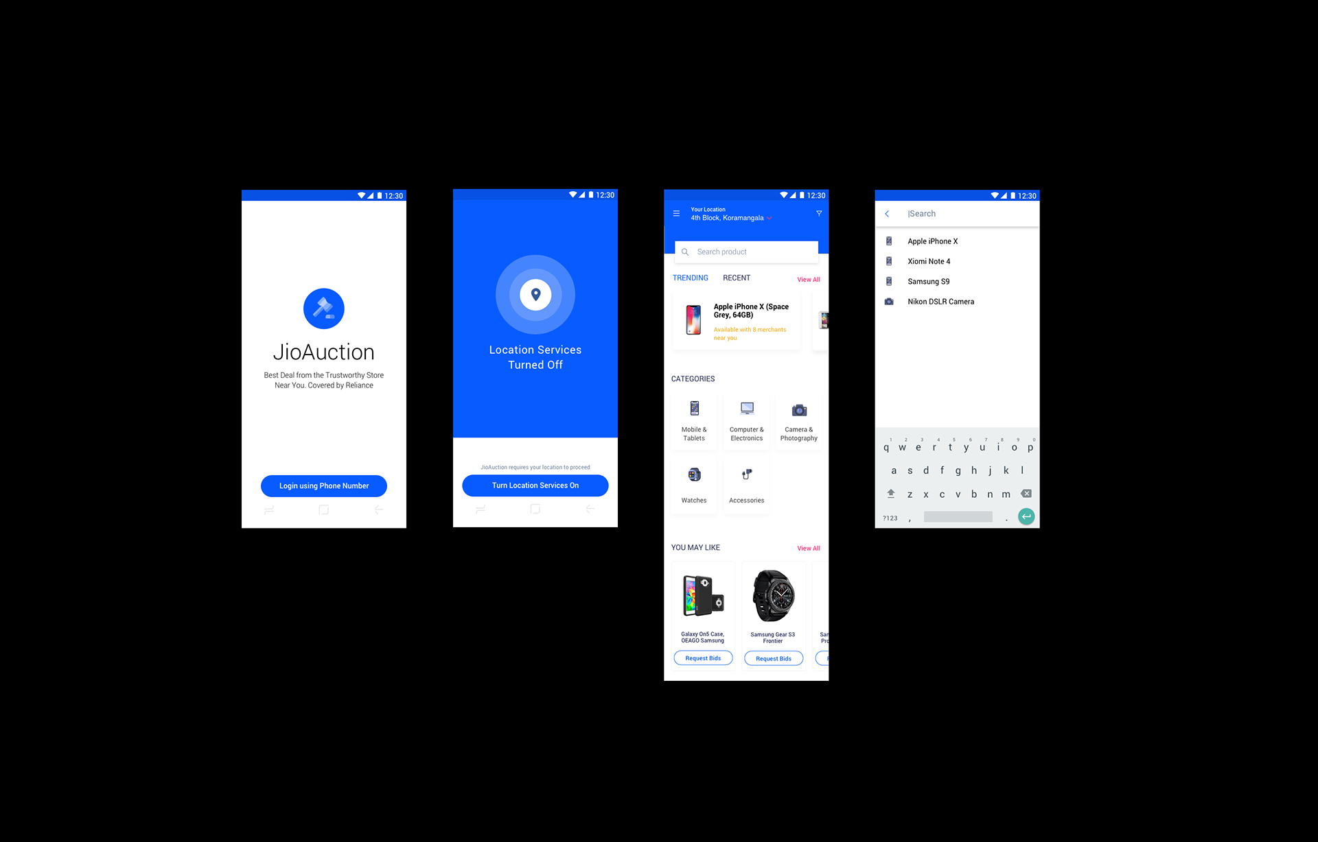 Customer App — Splash & Onboarding