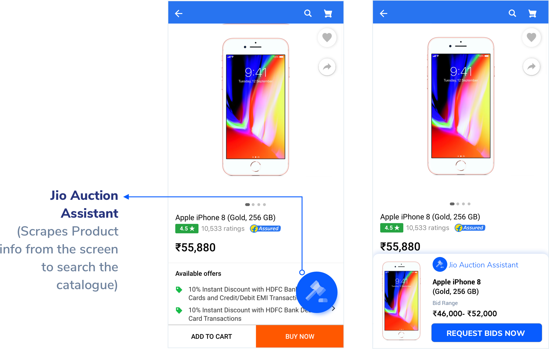 Jio Auction Assistant — phone