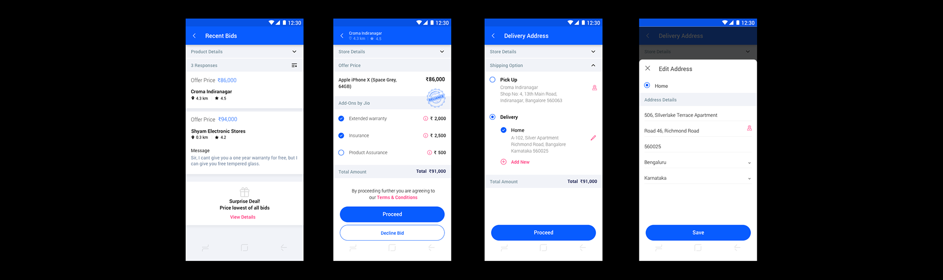 Accept Bid & Payment — Order Details