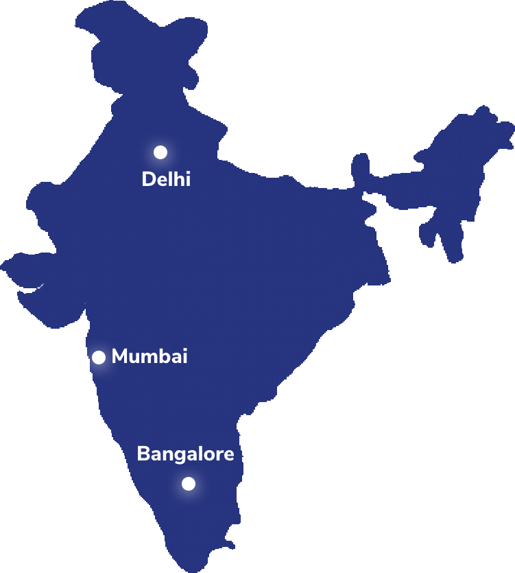 India map - pilot cities