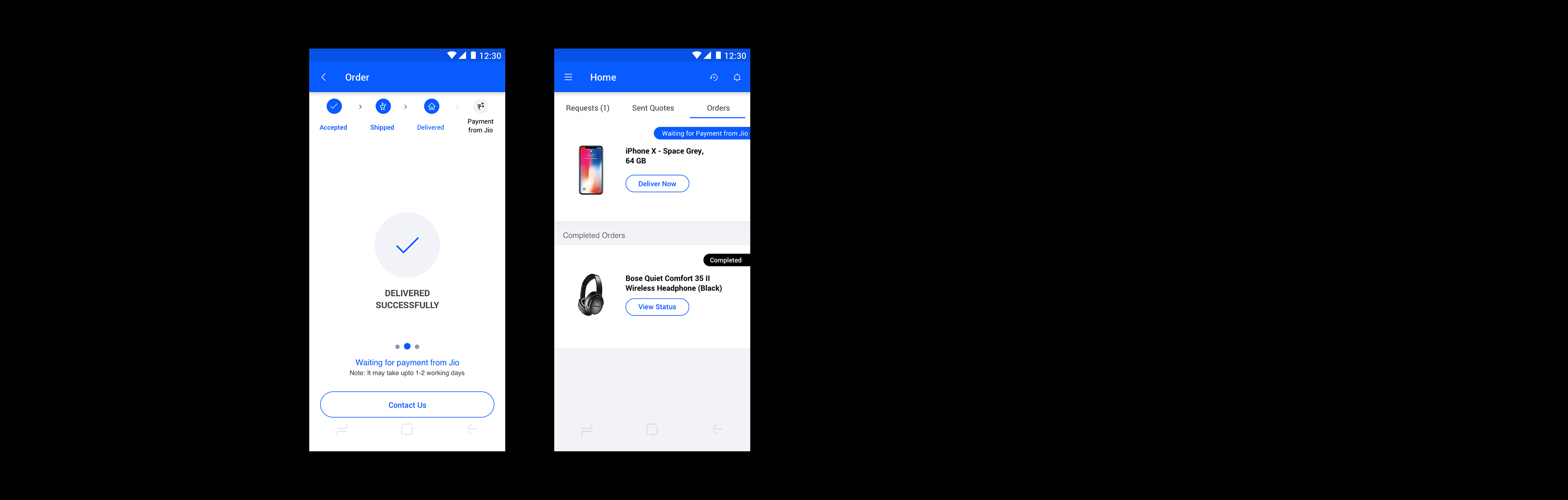 Merchant App — Delivered